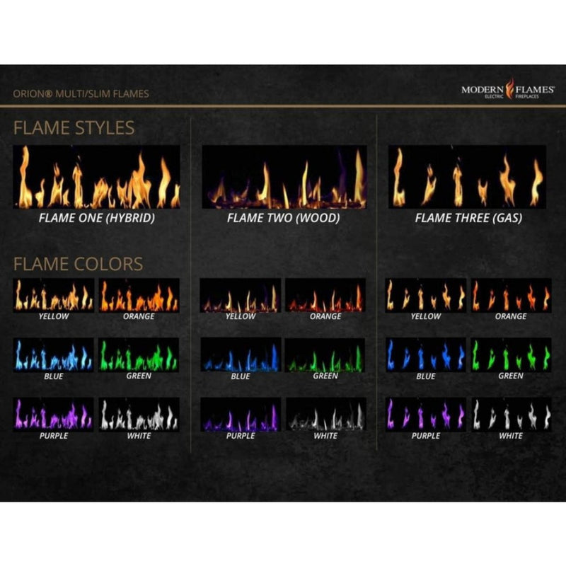 Modern Flames Orion Slim 100" Heliovision Single-Sided Fireplace [OR100-SLIM] (SAK95432)