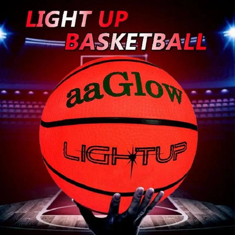 Orange Glowing No. 7 Fluorescent Basketball LED Luminous Cool Basketball Outdoor Indoor Game Training Sport Ball