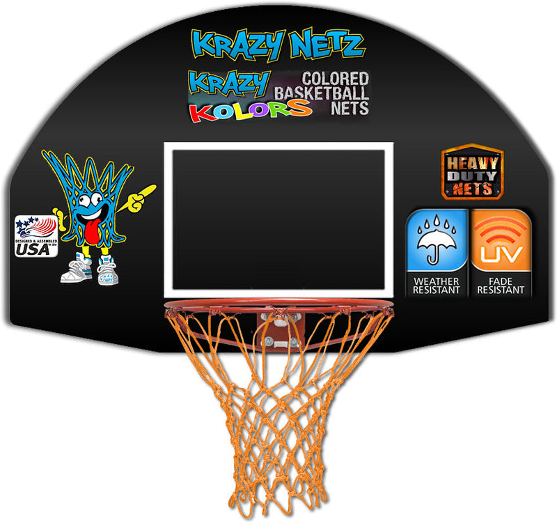 Krazy Netz Heavy Duty Orange Basketball Rim Net