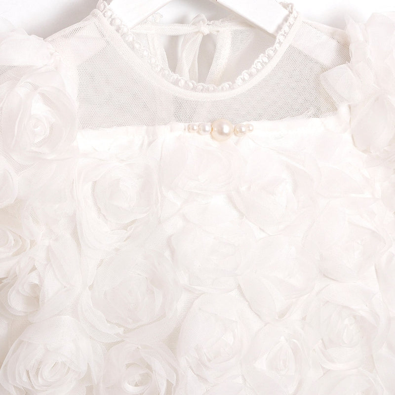 Pearl Rose White Romper