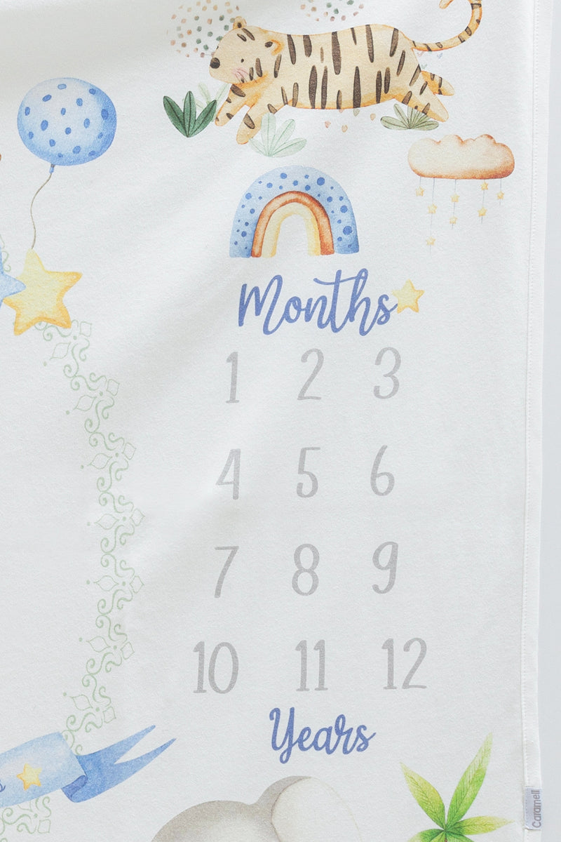 Safari Milestone Blanket