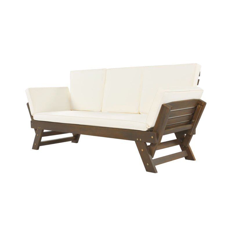 Alora Outdoor Adjustable Wooden Patio Daybed Sofa With Cushions (SAK41345)