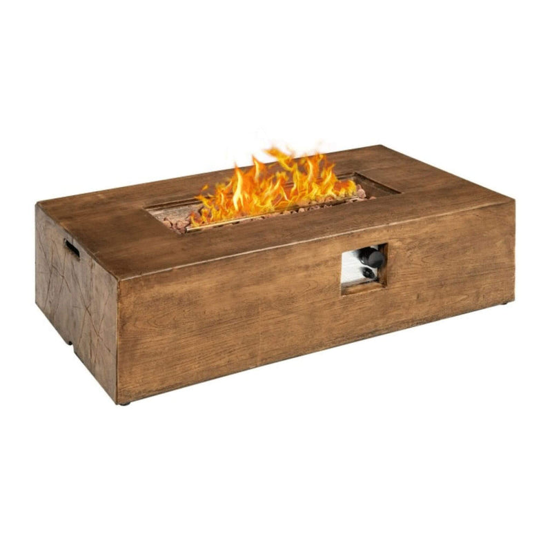 Alora Outdoor Propane Gas Fire Pit Table W/ Lava Rocks & Cover, 50K BTU (SAK94436)