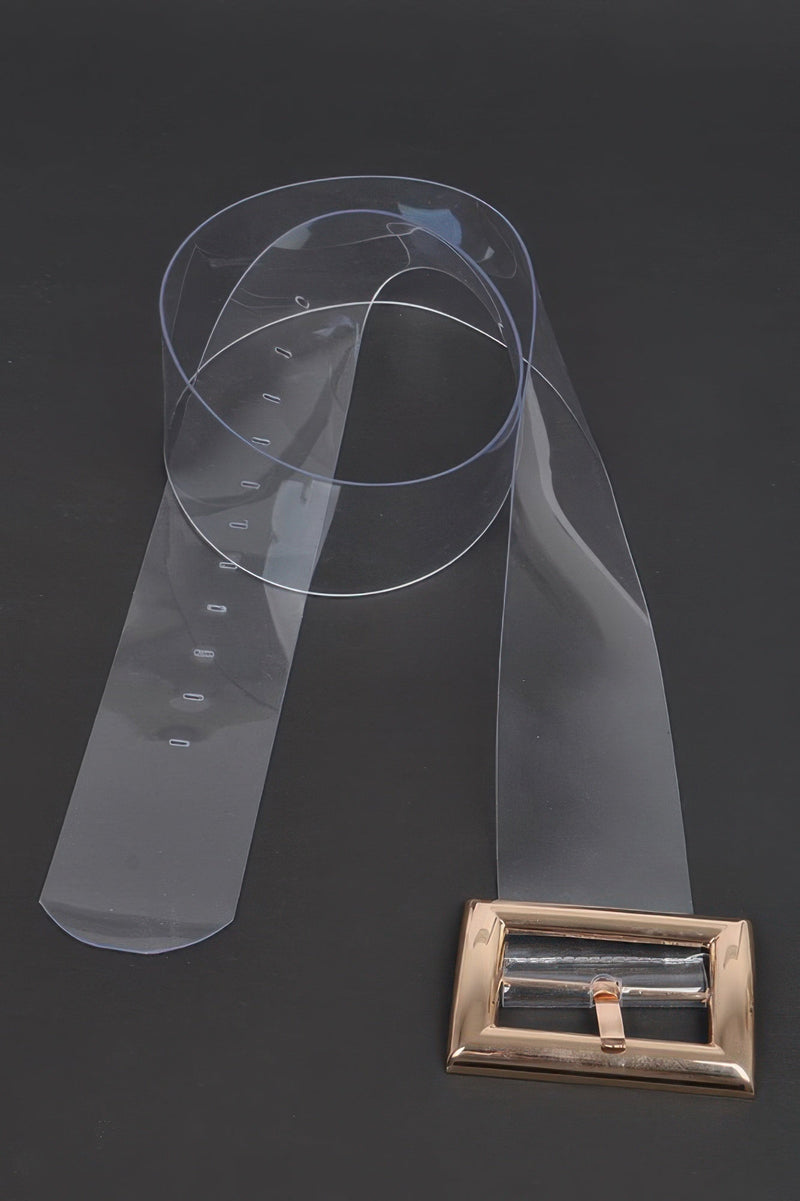 Oversized Transparent Pvc Belt