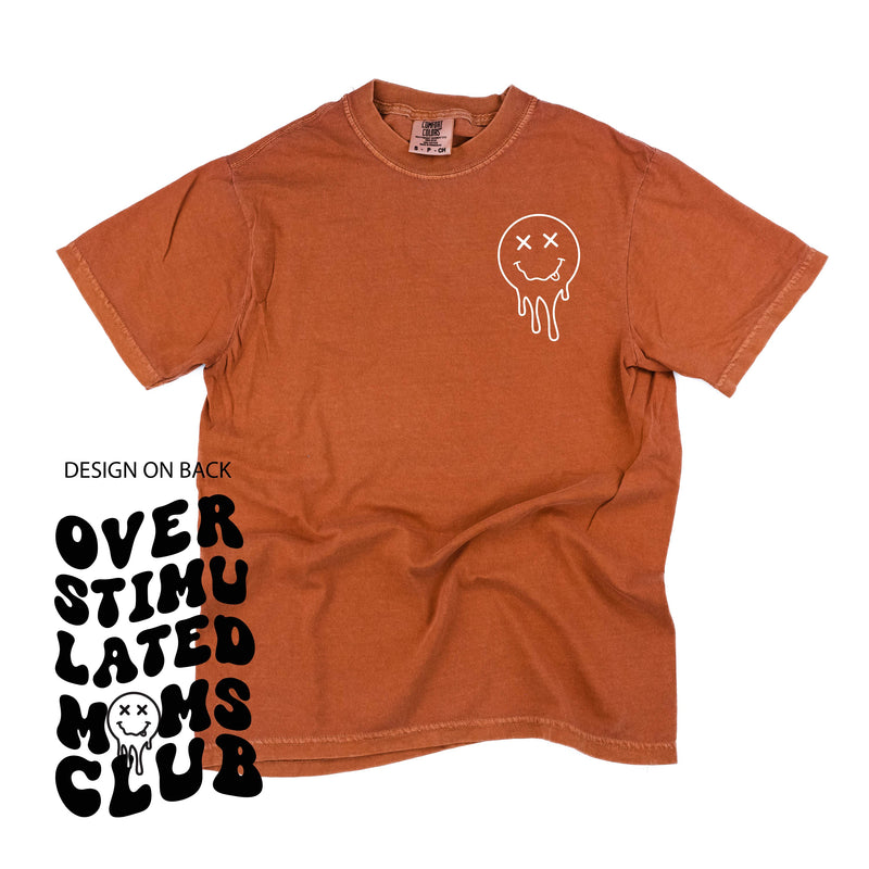 Melting Motherhood - Overstimulated Moms Club - (w/ Melty X Squiggle Smiley) - Comfort Colors Tee