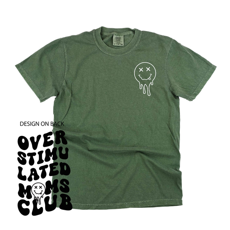 Melting Motherhood - Overstimulated Moms Club - (w/ Melty X Squiggle Smiley) - Comfort Colors Tee