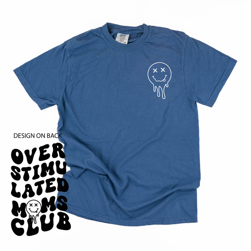 Melting Motherhood - Overstimulated Moms Club - (w/ Melty X Squiggle Smiley) - Comfort Colors Tee
