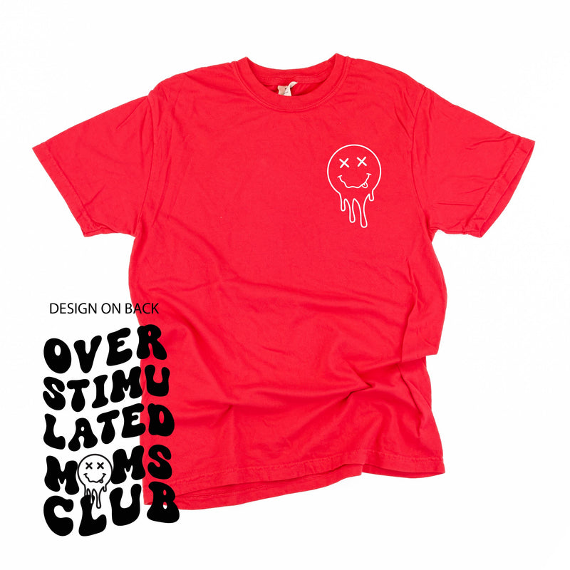 Melting Motherhood - Overstimulated Moms Club - (w/ Melty X Squiggle Smiley) - Comfort Colors Tee