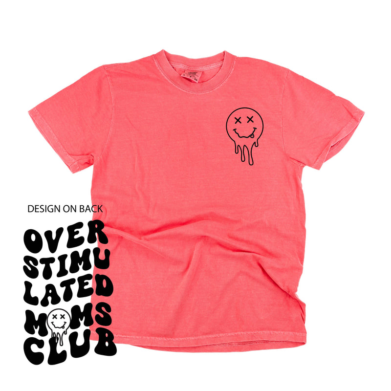 Melting Motherhood - Overstimulated Moms Club - (w/ Melty X Squiggle Smiley) - Comfort Colors Tee