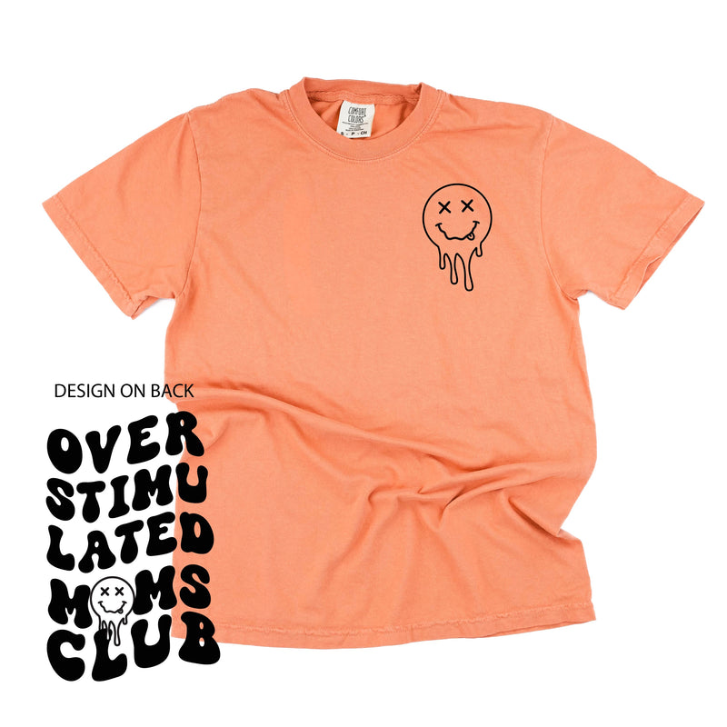 Melting Motherhood - Overstimulated Moms Club - (w/ Melty X Squiggle Smiley) - Comfort Colors Tee
