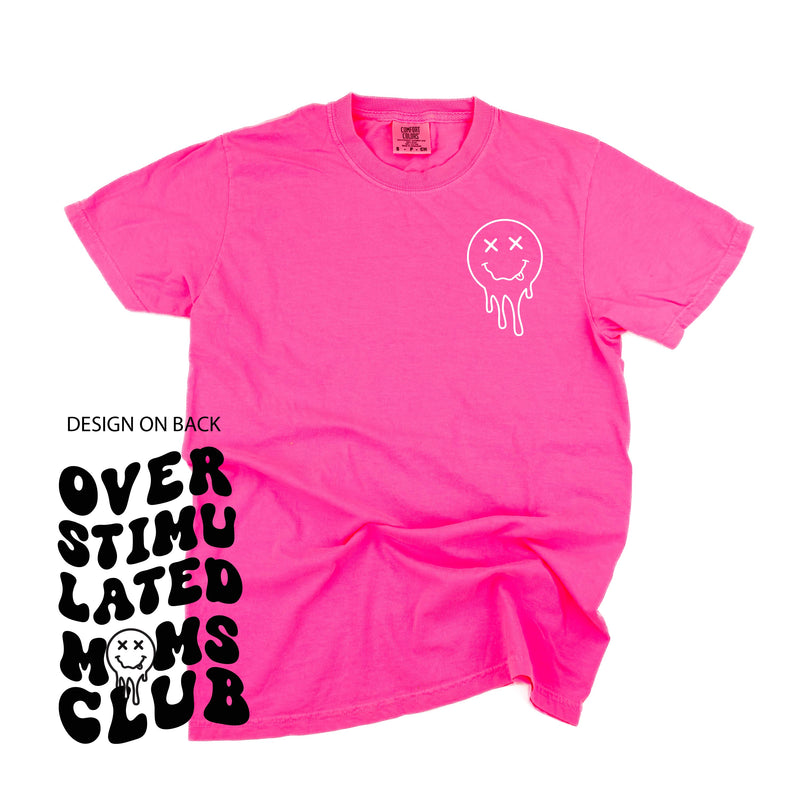 Melting Motherhood - Overstimulated Moms Club - (w/ Melty X Squiggle Smiley) - Comfort Colors Tee