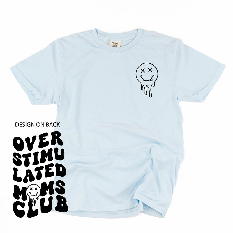 Melting Motherhood - Overstimulated Moms Club - (w/ Melty X Squiggle Smiley) - Comfort Colors Tee