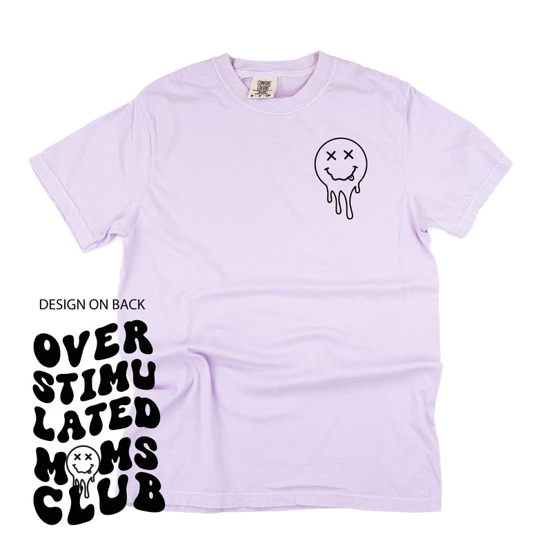Melting Motherhood - Overstimulated Moms Club - (w/ Melty X Squiggle Smiley) - Comfort Colors Tee