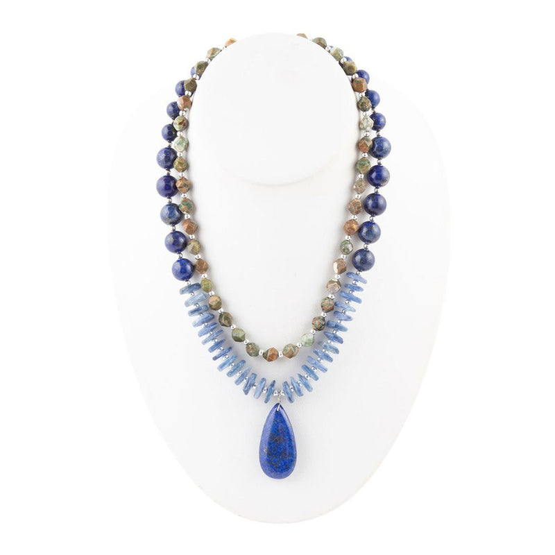 Oxford Two Row Pendant Necklace