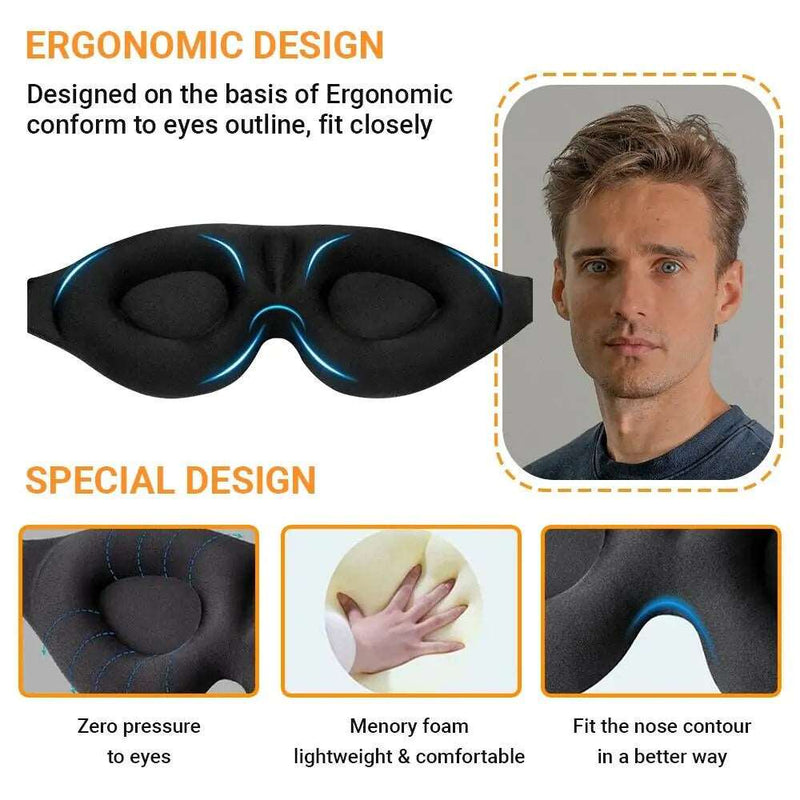 2 Pack 3D Eye Mask for Travel