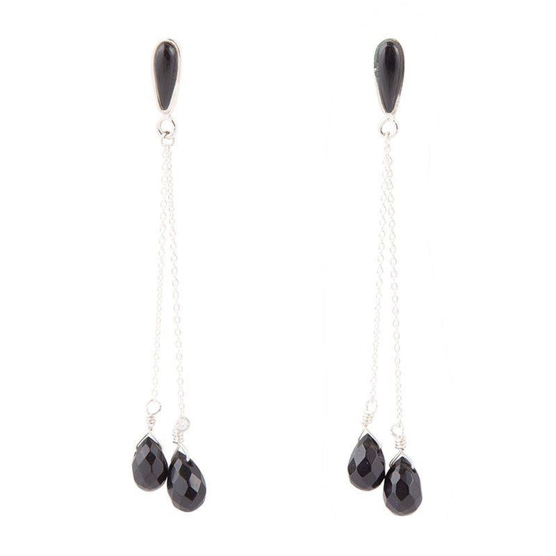 Palios Black Onyx Cascade Post Earrings
