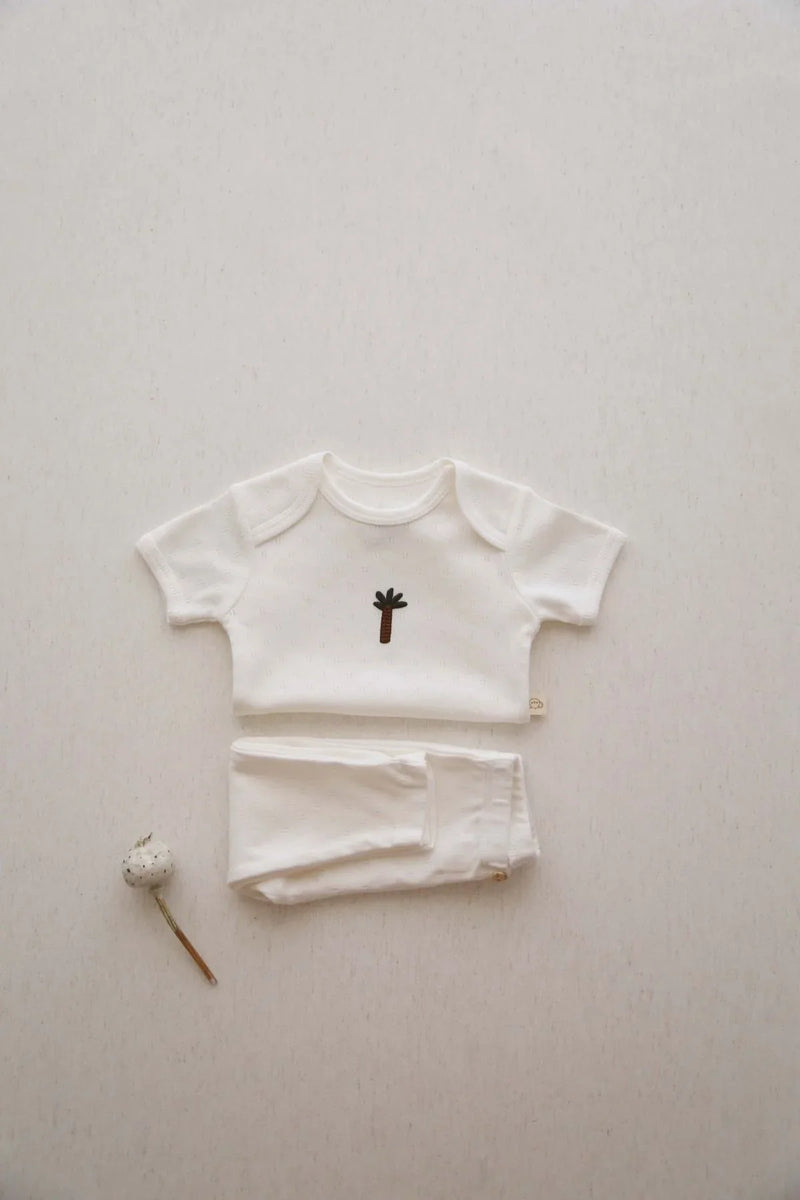 Palm Tree Patterned 2 Piece Set