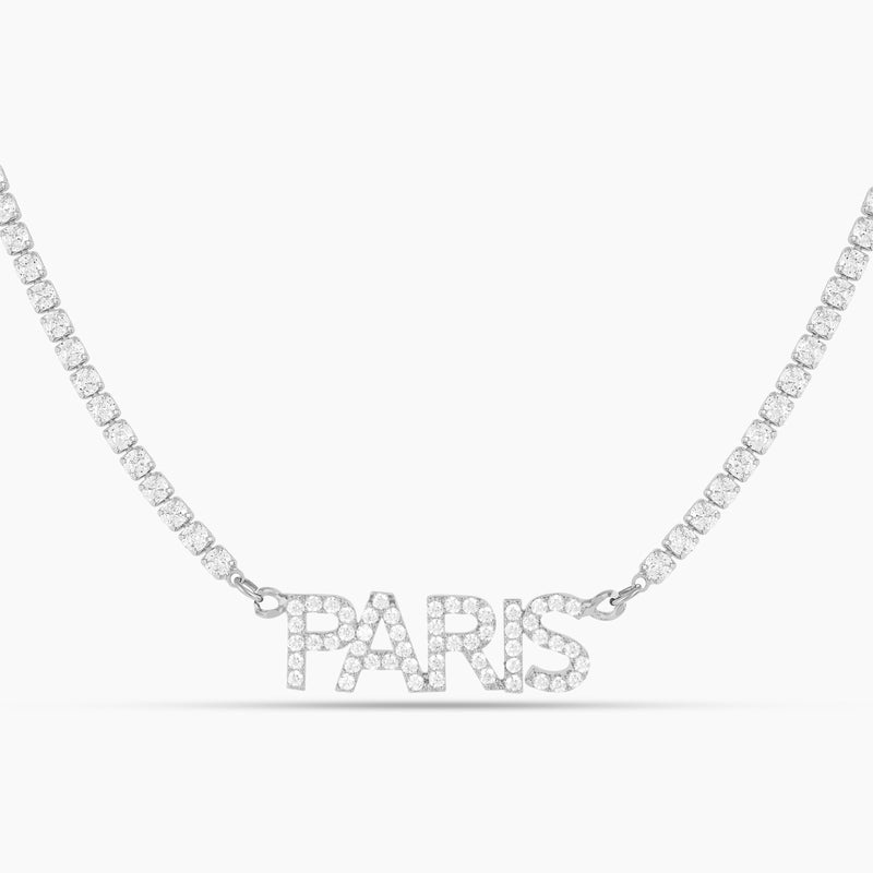 Iced Block Name Necklace w/ Cuban Chain