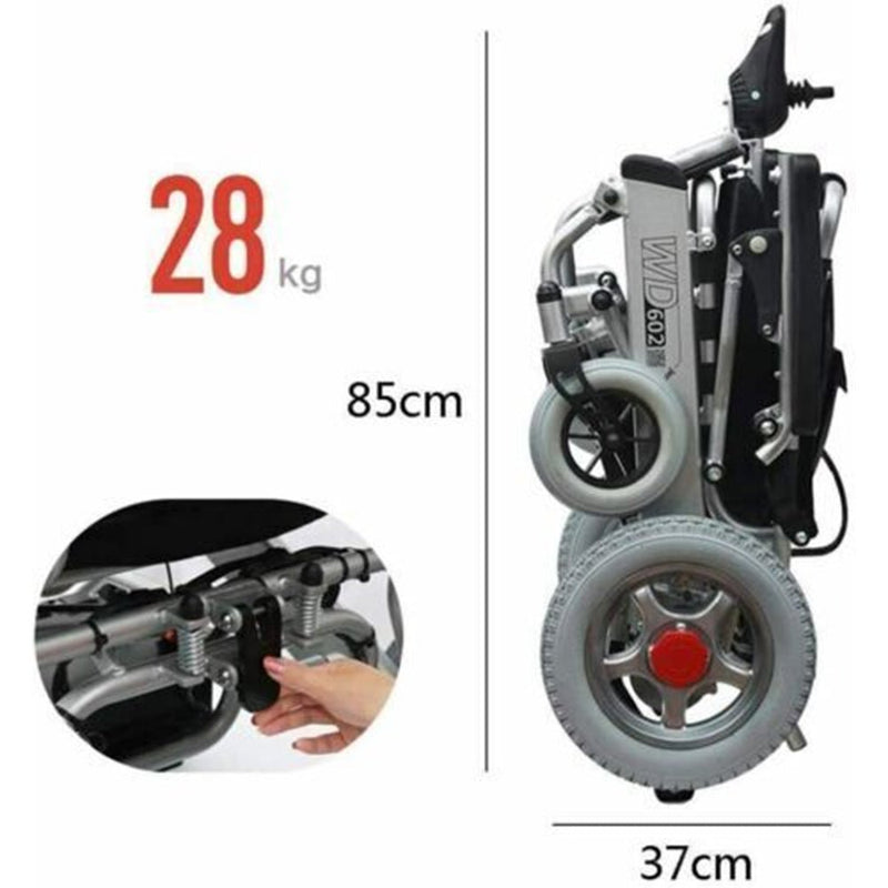 PCMOS WD602 17.5" Heavy Duty Electric Motorized Lightweight Wheelchair, 250LBS (97658124)