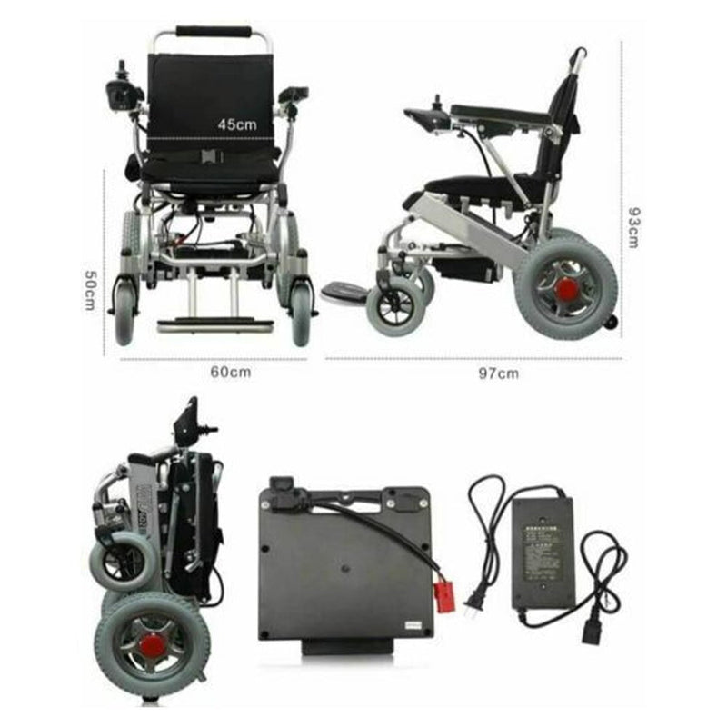 PCMOS WD602 17.5" Heavy Duty Electric Motorized Lightweight Wheelchair, 250LBS (97658124)