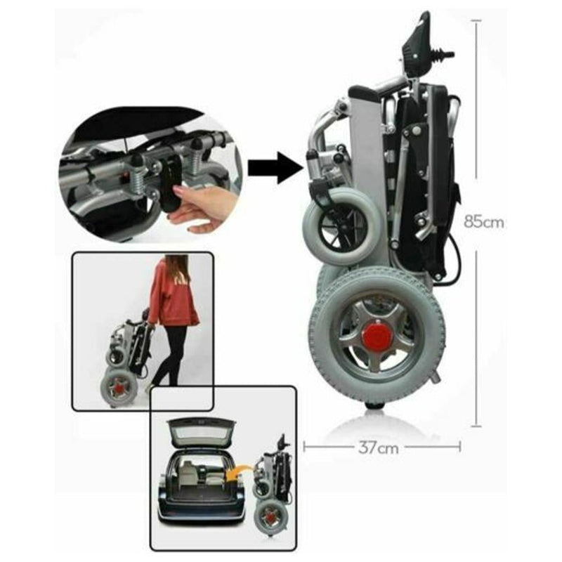 PCMOS WD602 17.5" Heavy Duty Electric Motorized Lightweight Wheelchair, 250LBS (97658124)