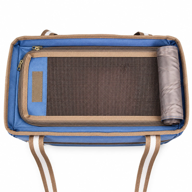 Pet Life ® Dual Snap Pocketed Fashion Designer Canvas Travel Pet Dog Carrier