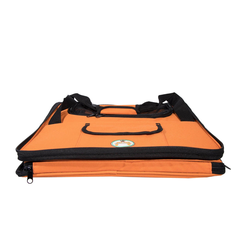 Pet Life ® 'Ultra-Lock' Collapsible Safety Travel Wire Folding Pet Dog Carseat Car Seat Carrier crate