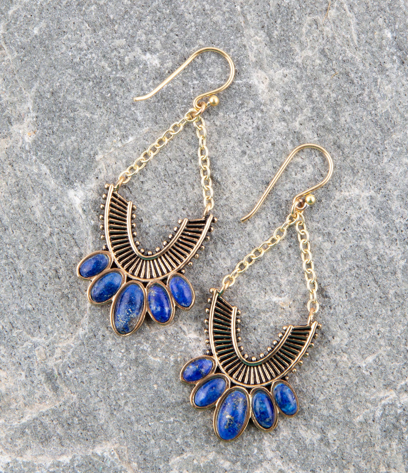 Phantom Lapis Chandelier Earrings