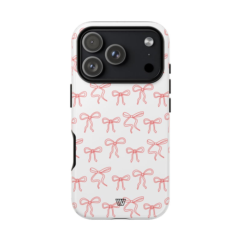 RED RIBBON CHARM | Tough Phone Case