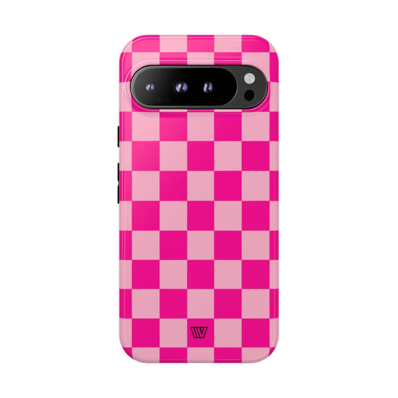 HOT PINK CHECKERBOARD | Tough Phone Case
