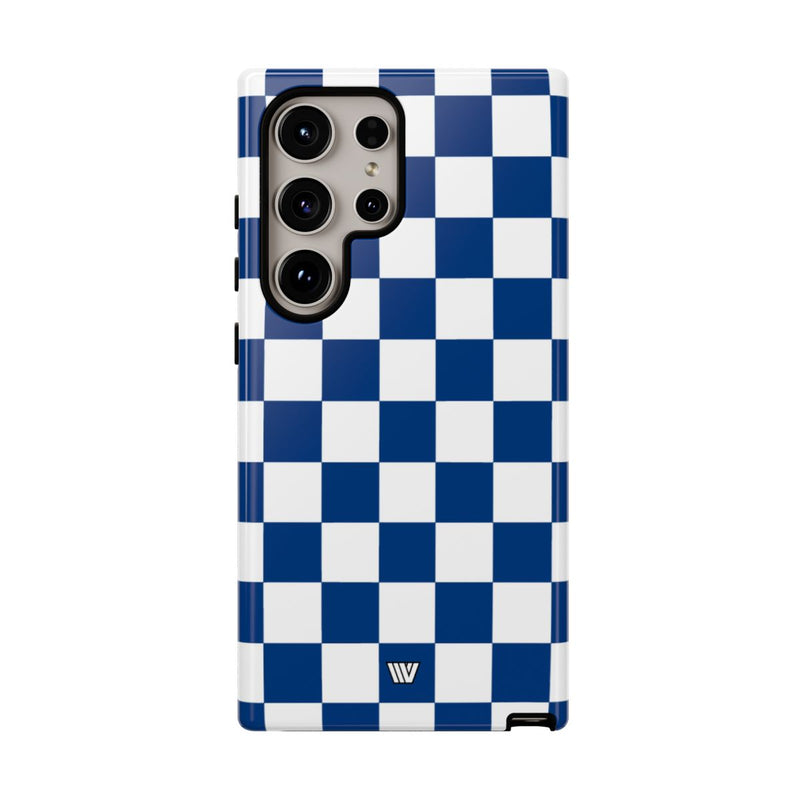 BLUE WHITE CHECKERBOARD | Tough Phone Case
