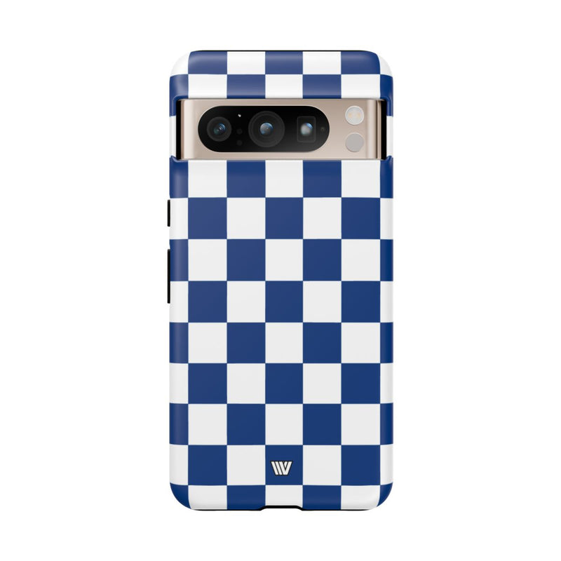 BLUE WHITE CHECKERBOARD | Tough Phone Case