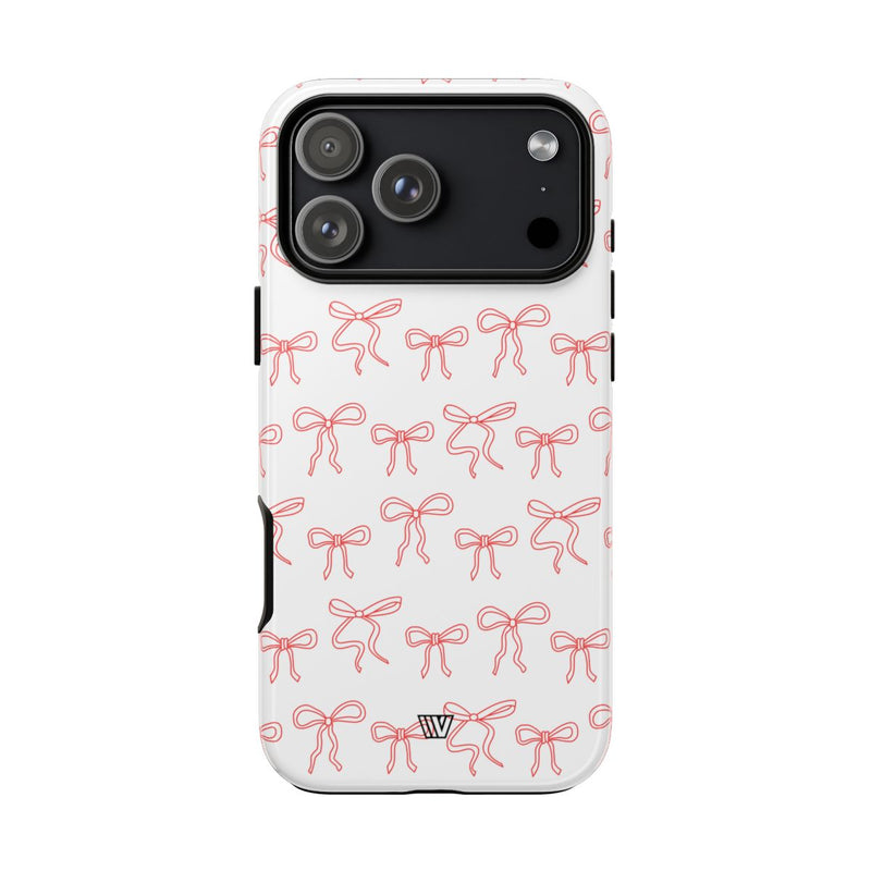 RED RIBBON CHARM | Tough Phone Case