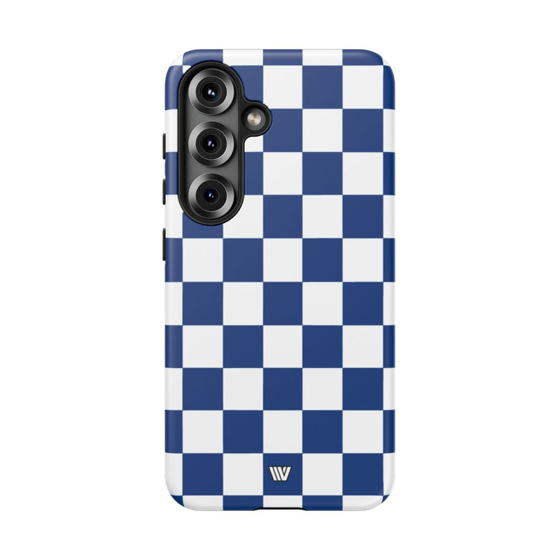 BLUE WHITE CHECKERBOARD | Tough Phone Case