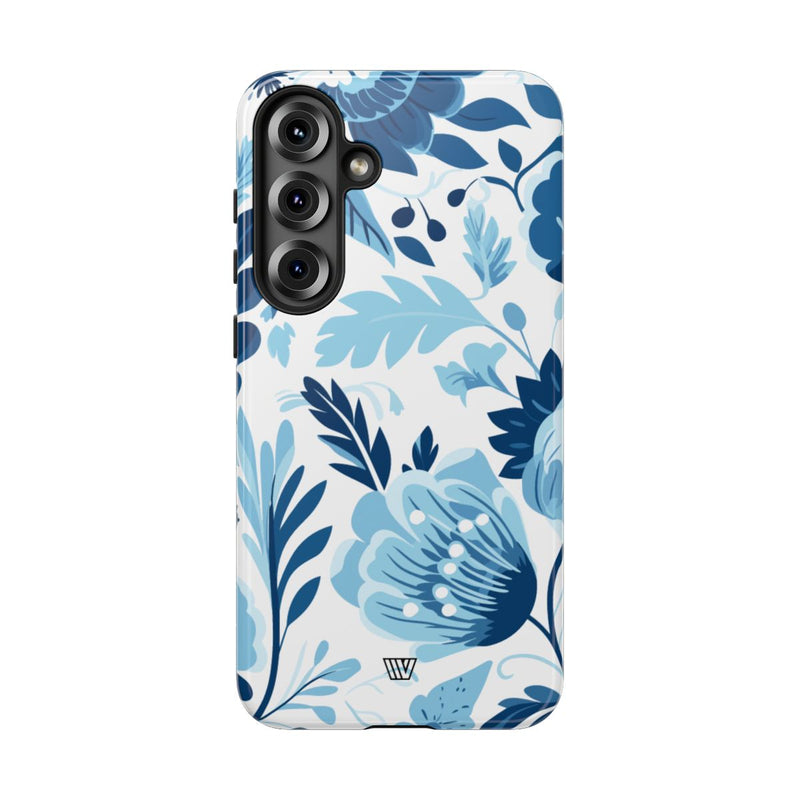 BLUE WHITE FLOWERS | Tough Phone Case