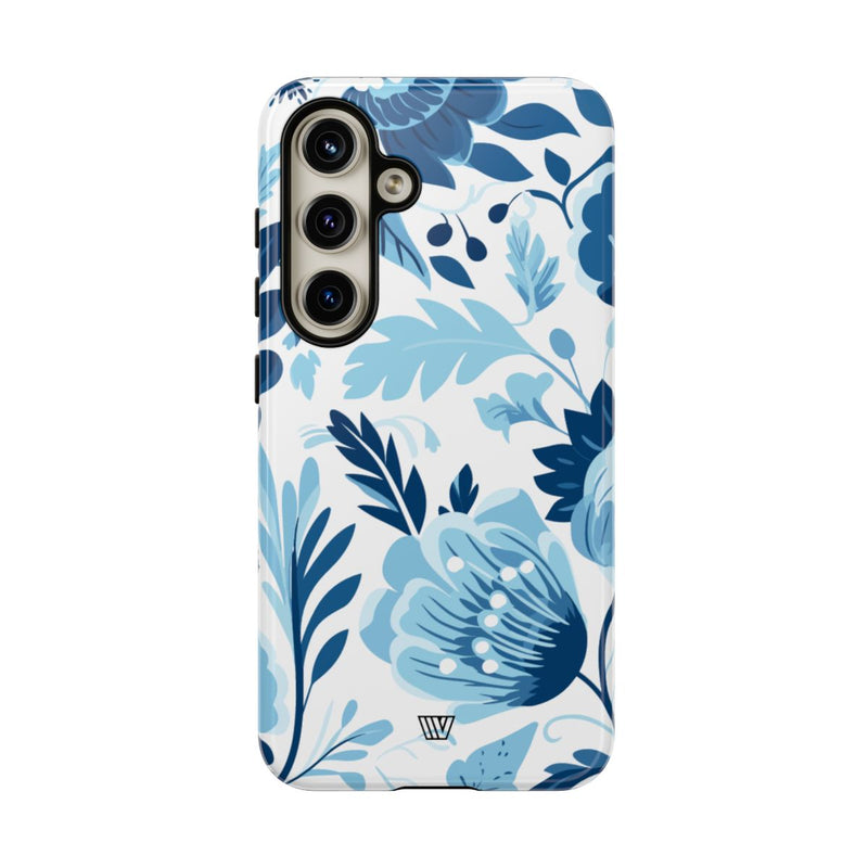 BLUE WHITE FLOWERS | Tough Phone Case