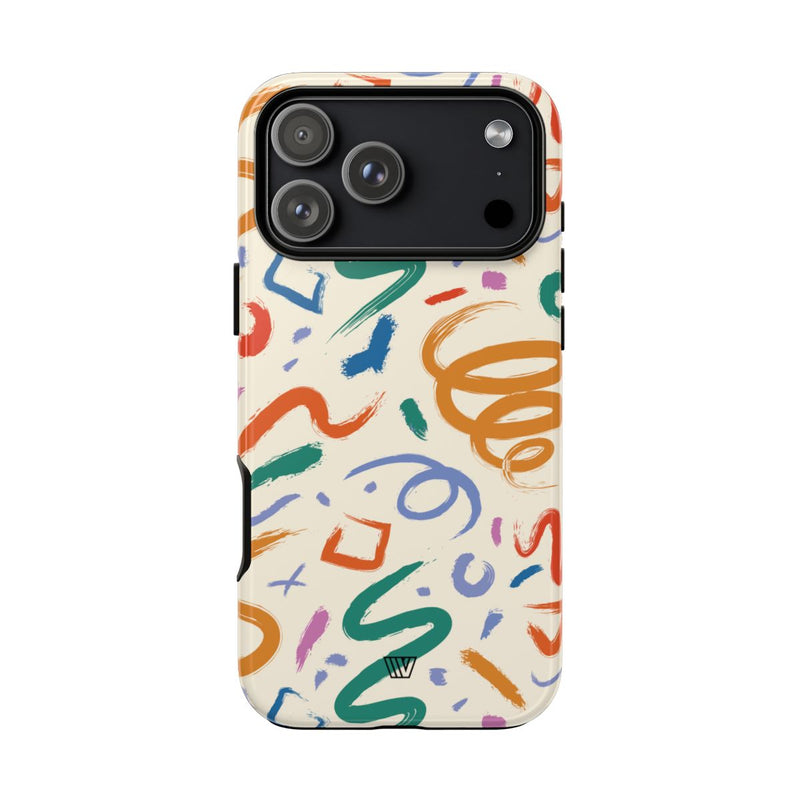 DOODLE BRUSH STROKES | Tough Phone Case