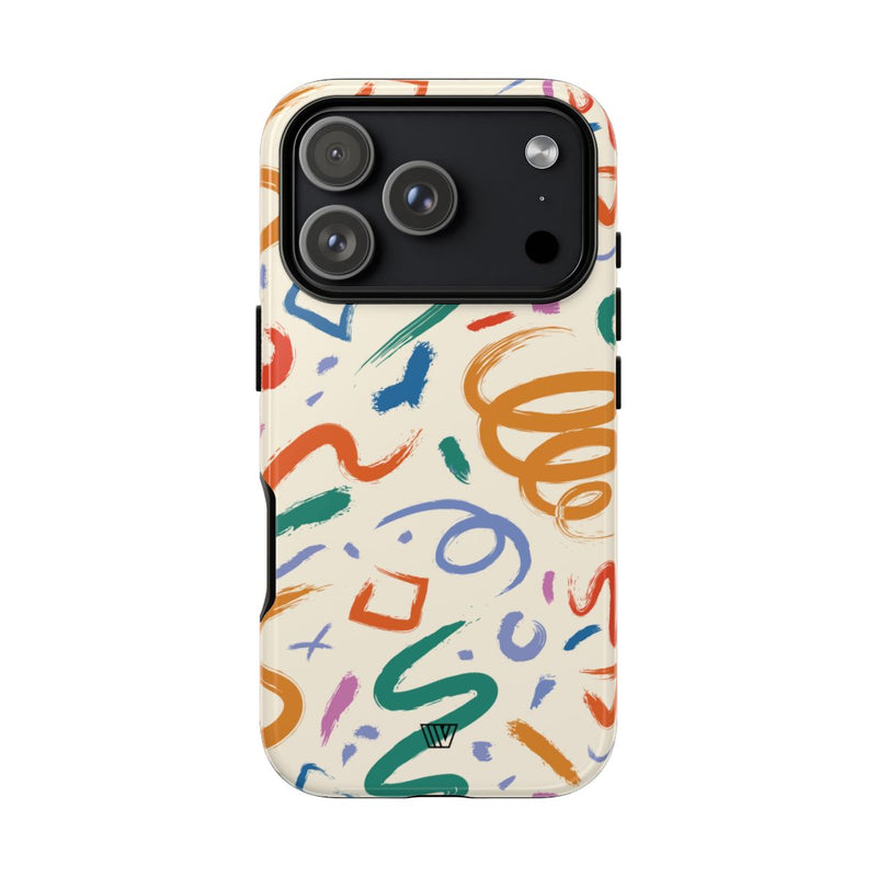 DOODLE BRUSH STROKES | Tough Phone Case