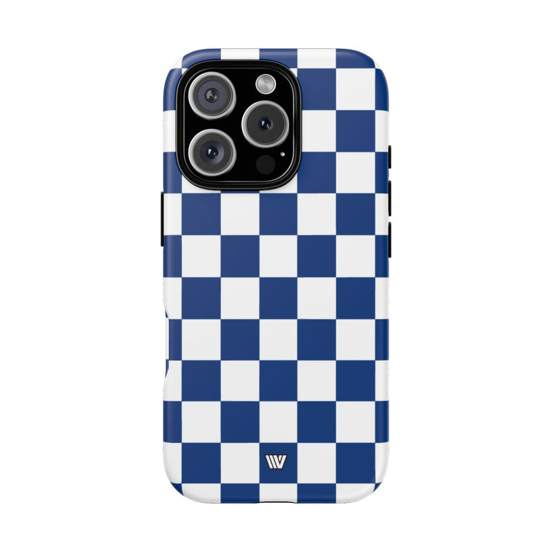 BLUE WHITE CHECKERBOARD | Tough Phone Case