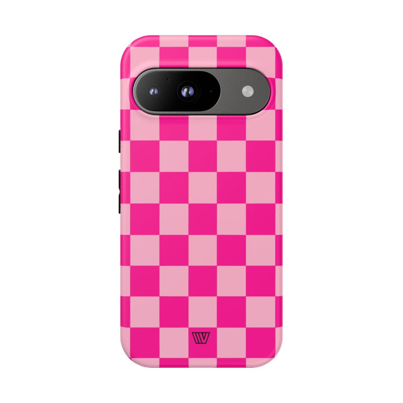 HOT PINK CHECKERBOARD | Tough Phone Case