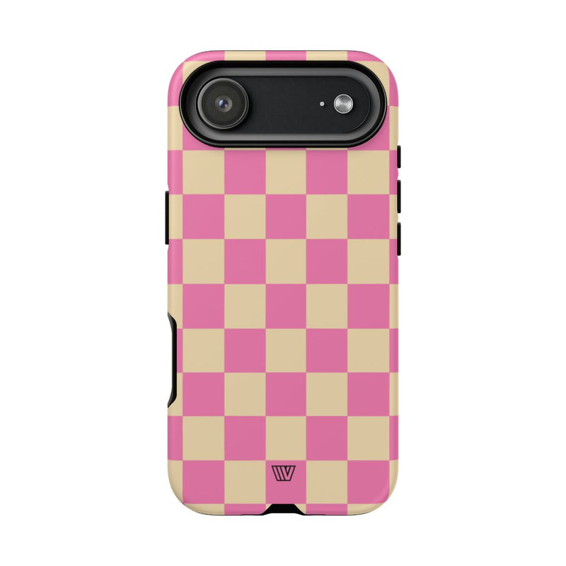 PINK TAN CHECKERBOARD | Tough Phone Case