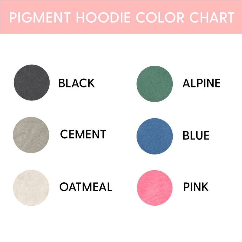 Embroidered PIGMENT HOODIE - Tone on Tone - These Are The Good Old Days