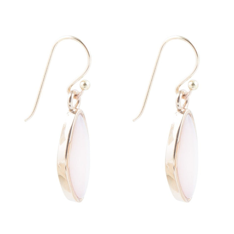 Pink Opal and Bronze Drop Earring