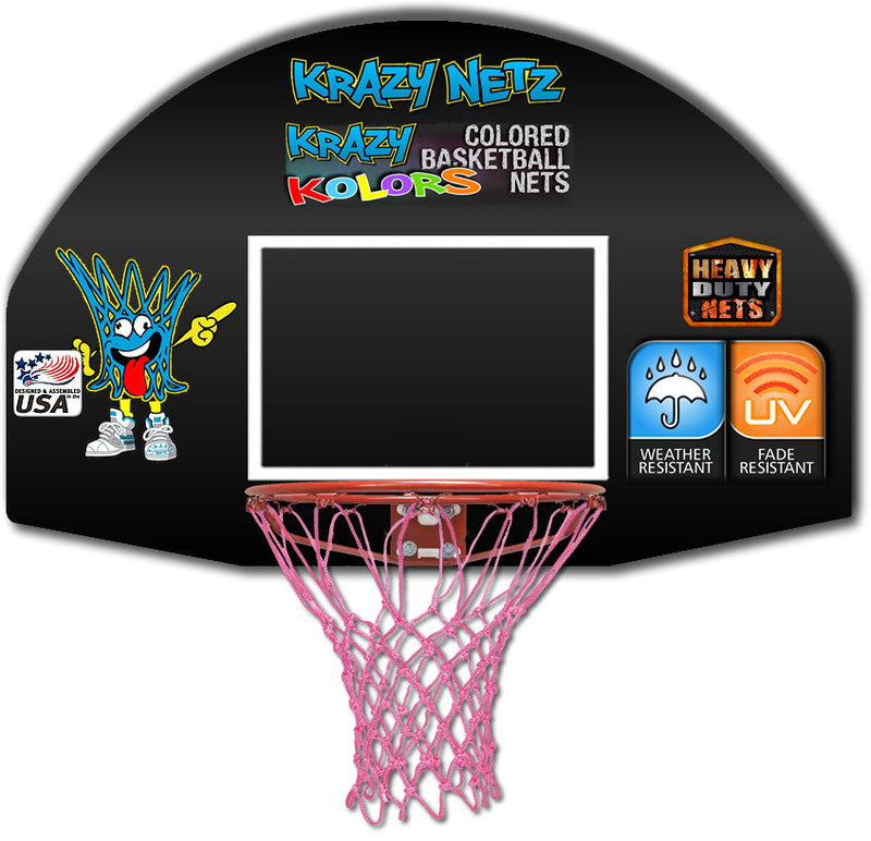 Krazy Netz Heavy Duty Pink Basketball Rim Net