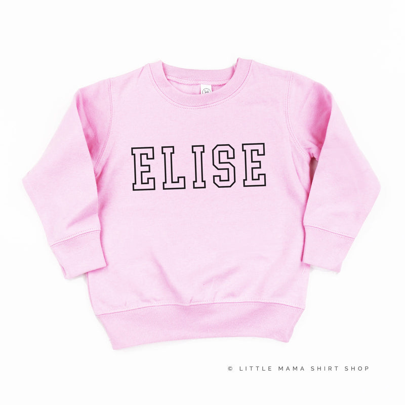 CUSTOM EMBROIDERED OUTLINE NAME - CHILD SWEATER