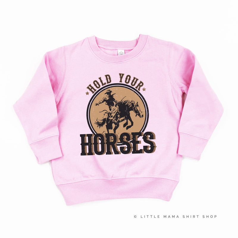 Hold Your Horses - Distressed Design - Child Sweater