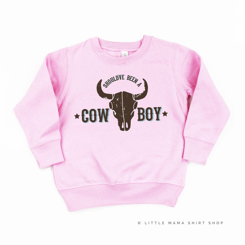 Should've Been a Cowboy - Distressed Design - Child Sweater