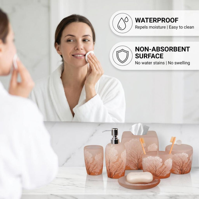 The Carruthers Collection – Elegant Modern Bathroom Décor Accessories Set of 6