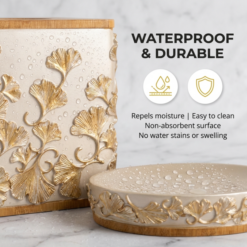 The Valencia Collection – Elegant Modern Bathroom Décor Accessories Set of 6
