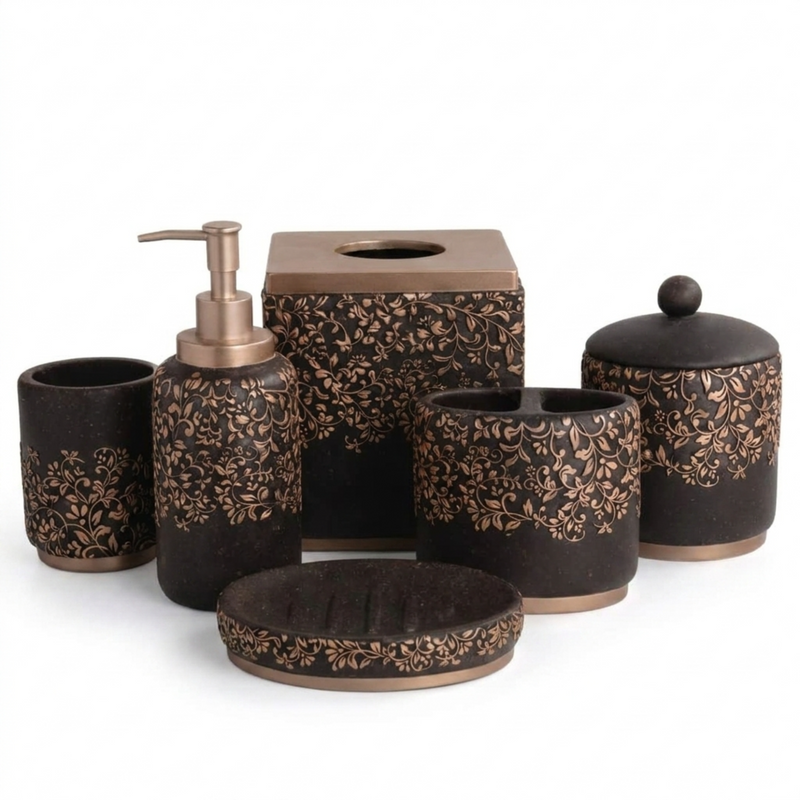 The Stella Collection – Elegant Modern Bathroom Décor Accessories Set of 6